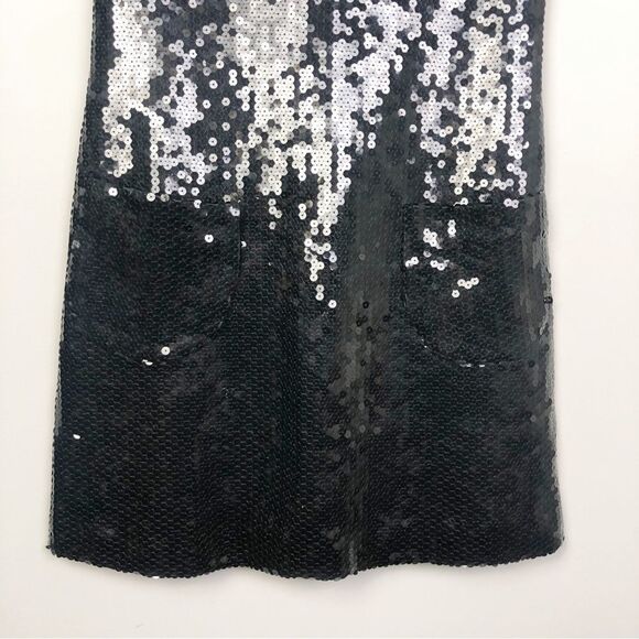 JEANETTE KASTENBERG | VINTAGE Black Fully Sequin Shift Dress Women’s Size 8 - Picture 3 of 9